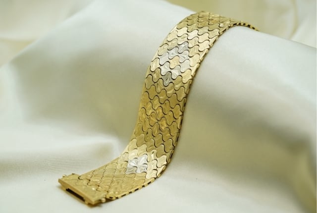 brede gouden armband
