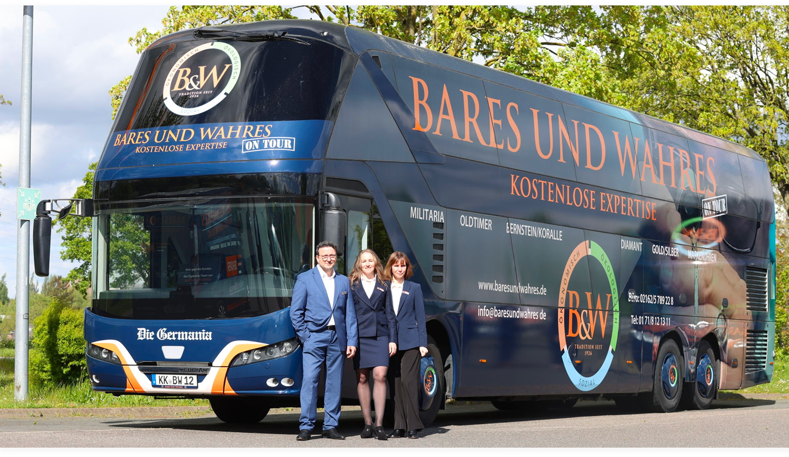 Personeel voor de bus "Germania" 