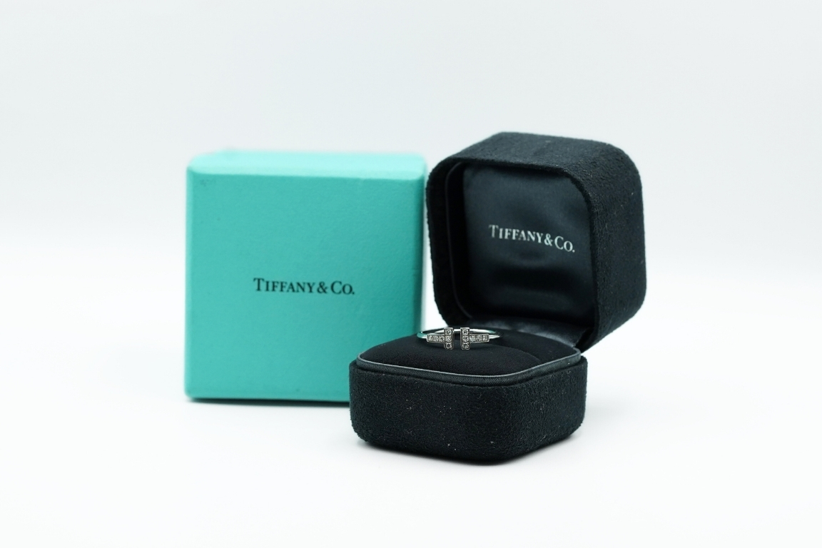 T wire Tiffany gold diamant