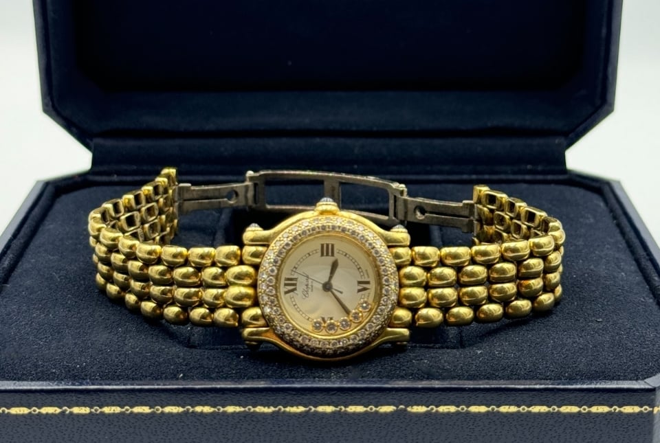 Chopard Geelgouden Happy Diamonds Horloge