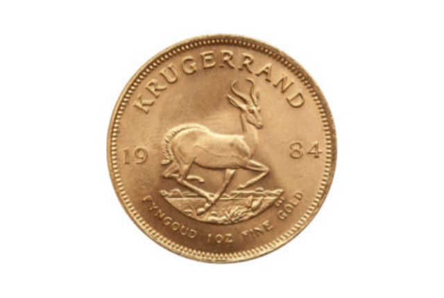 gouden krugerrand achterzijde uit 1984