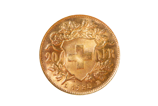 zwitserse frank munt goud uit 1935