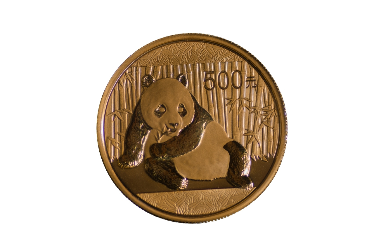 voorzijde china panda gouden munt