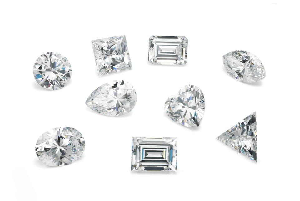 verzameling van fantasie slijpsel diamanten